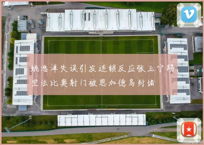 姚浩洋失误引发连锁反应张玉宁踢空法比奥射门被恩加德乌封堵